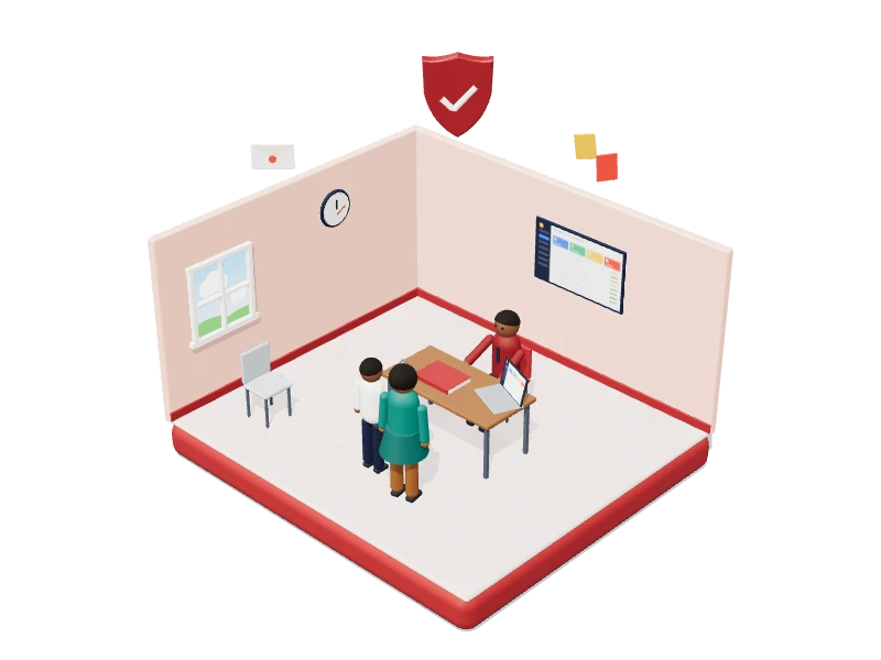Illustration 3D de l'espace Directeur de discipline