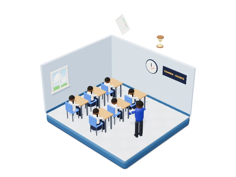 Illustration 3D de l'espace Surveillant